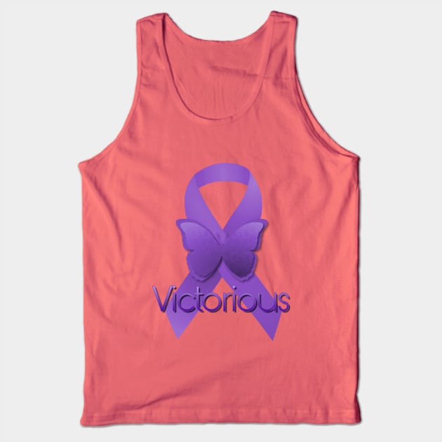 Purple Awareness Ribbon: Victorious Tank Top by AlondraHanley